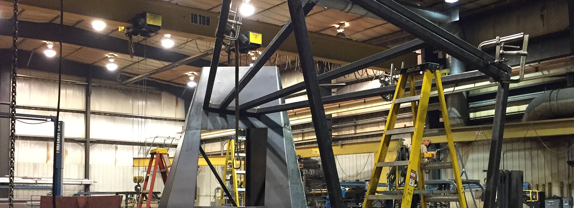 Custom metal structure fabricated by Millwood Metalworks in Freeport, MN